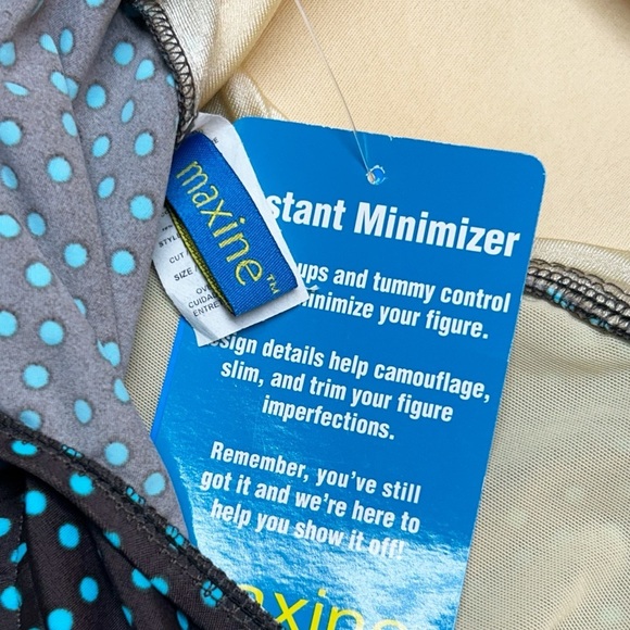 Maxine Polka Dot One Piece Swim Dress Swimsuit Size 12 NWT - Picture 5 of 8